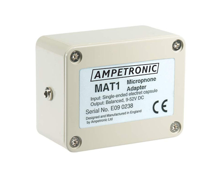 AMPMAT1 - Ampetronic MAT1 Mic Adaptor (Unbalanced Mic to Balanced Input) Image 1