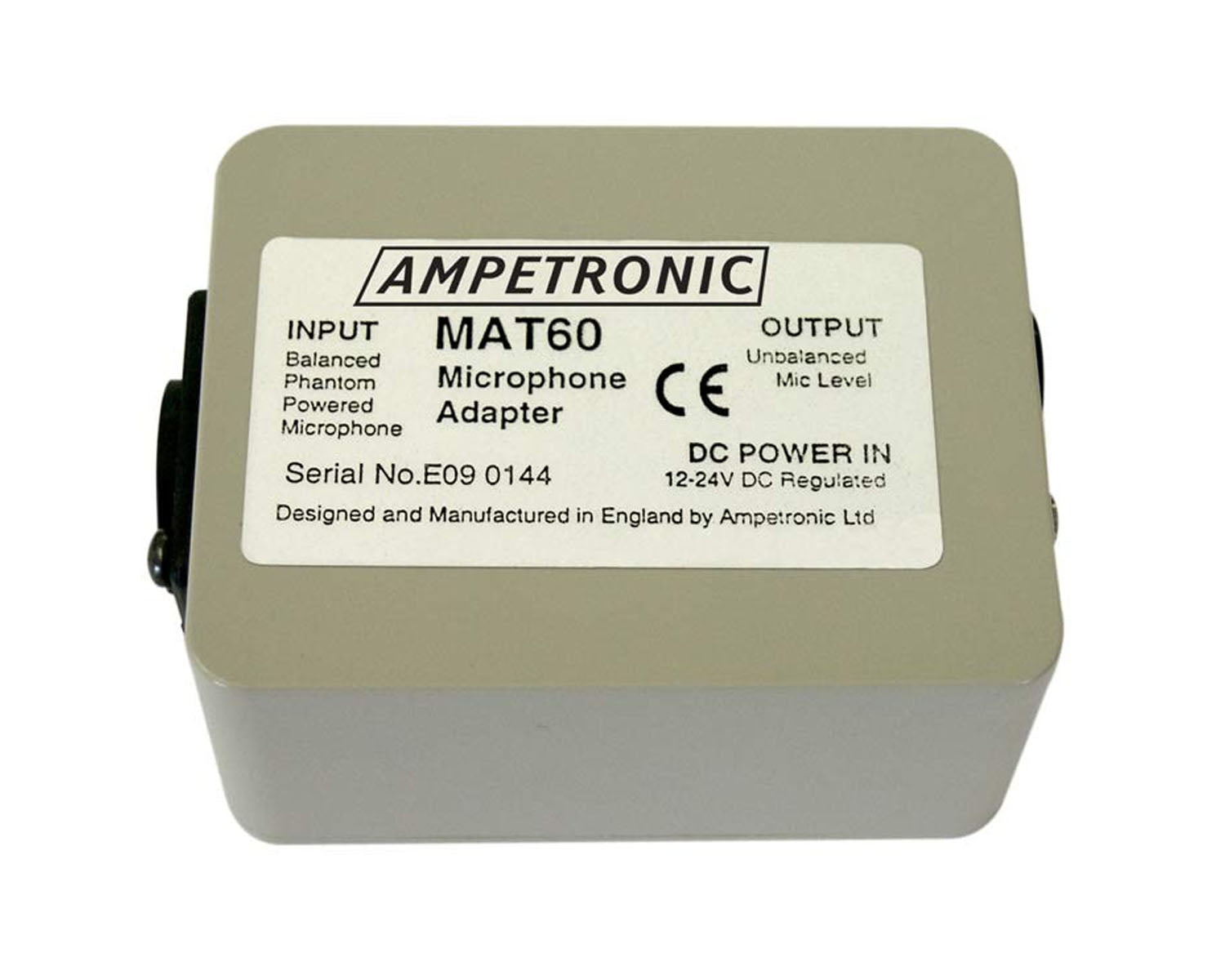 AMPMAT60 - Ampetronic MAT60 Mic Adaptor (Balanced Mic to Unbalanced Input) Image 1