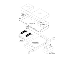 AMPWML1U - Ampetronic WML 1U PAIR of Wall Brackets for ILD122 ILD300 and MP522 Image 1