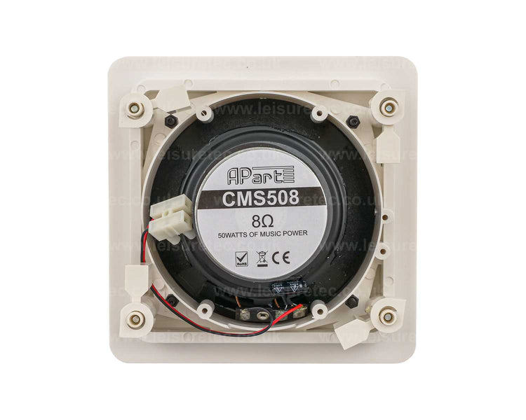 APACMS508 - Apart CMS508 5.25inch White Square In Wall Speaker 50W 8ohm Image 2
