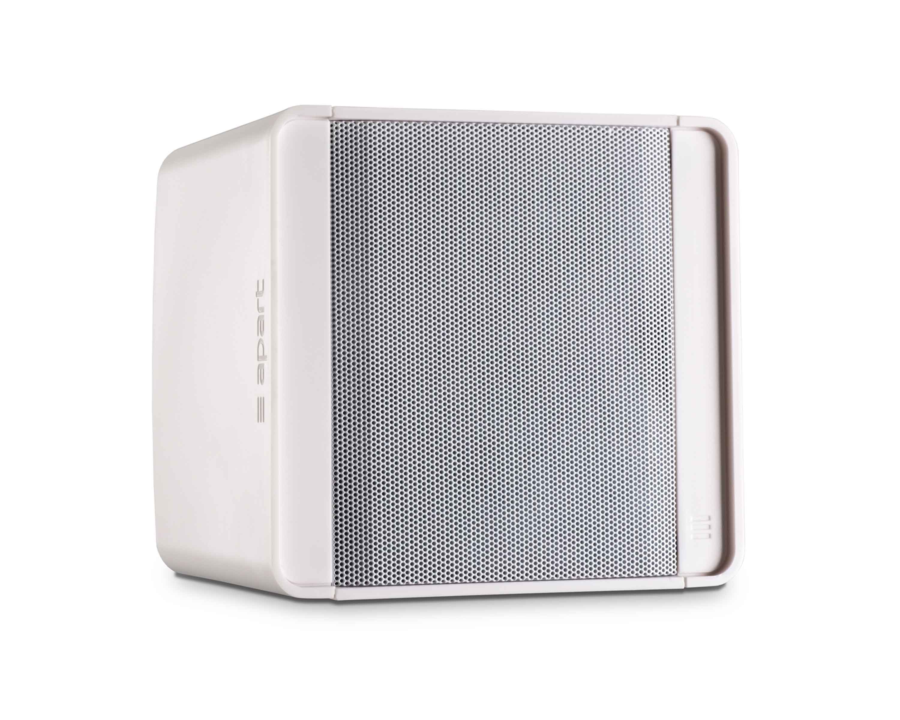APAKUBOS3W - Apart KUBO3 White 3inch 40W 8ohm Cube Design Speaker and Bracket Image 1