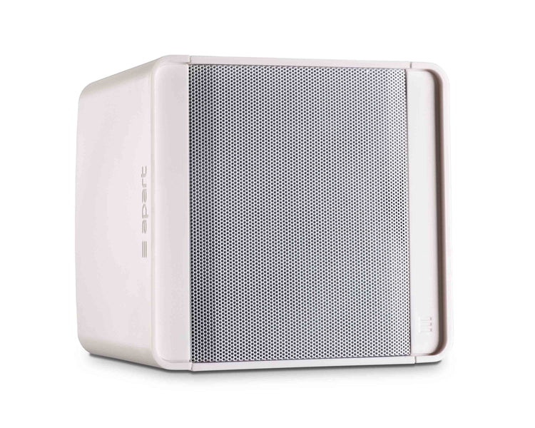 APAKUBOS5TW - Apart KUBO5T White 5.25inch 100V or 16ohm 80W Cube Design Speaker and Brack Image 1