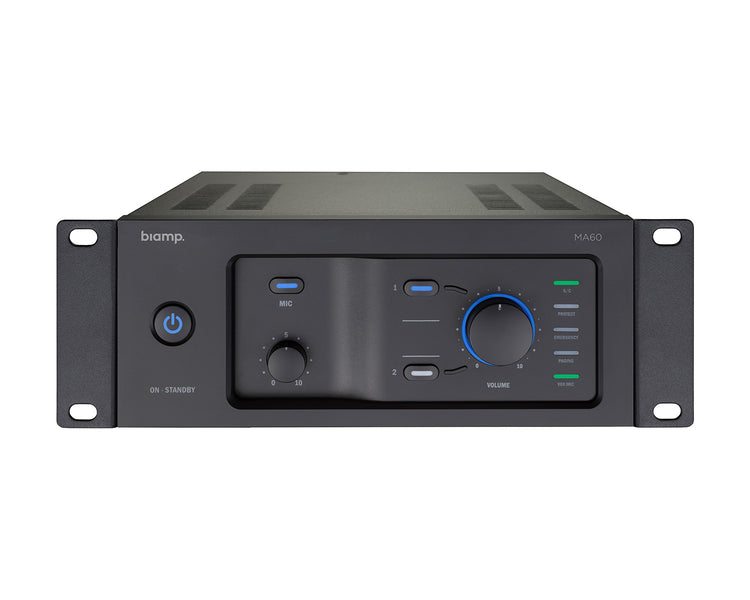 APAMA60 - Apart MA60 (APART) 100V Half Rack Mixer Amp 60W 1 Mic or 2 Line 2U Image 1