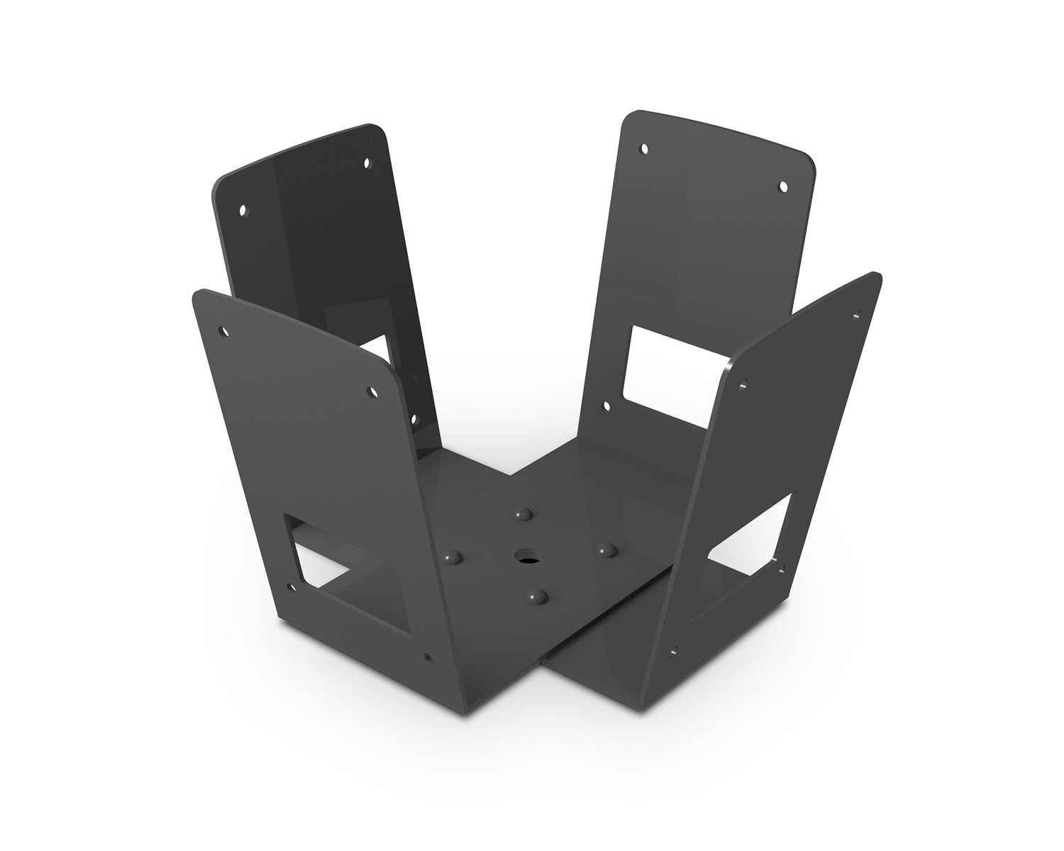 APAMASKCWBL - Apart MASKCW BL Double V Shaped Cluster Bracket for MASK4C or 6C(T) Black Image 1