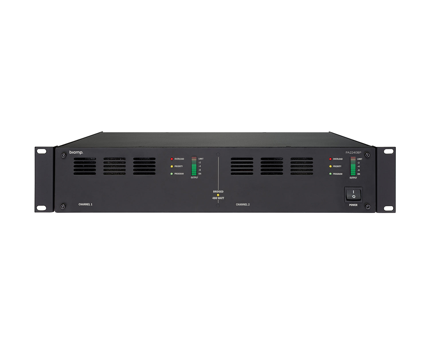 APAPA2240BP - Apart PA2240BP 100V Line Power Amp 2 x 240W 100V 2U Image 1