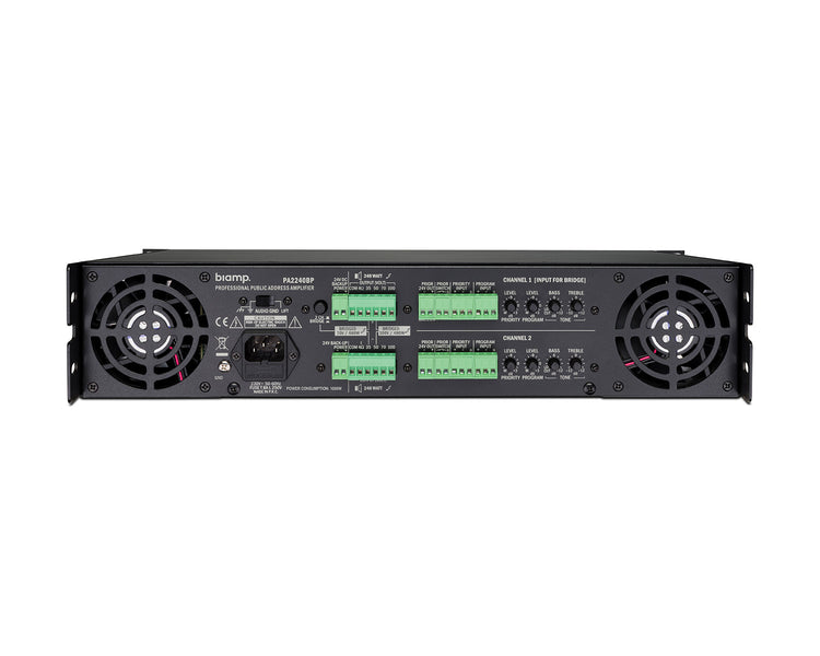 APAPA2240BP - Apart PA2240BP 100V Line Power Amp 2 x 240W 100V 2U Image 2