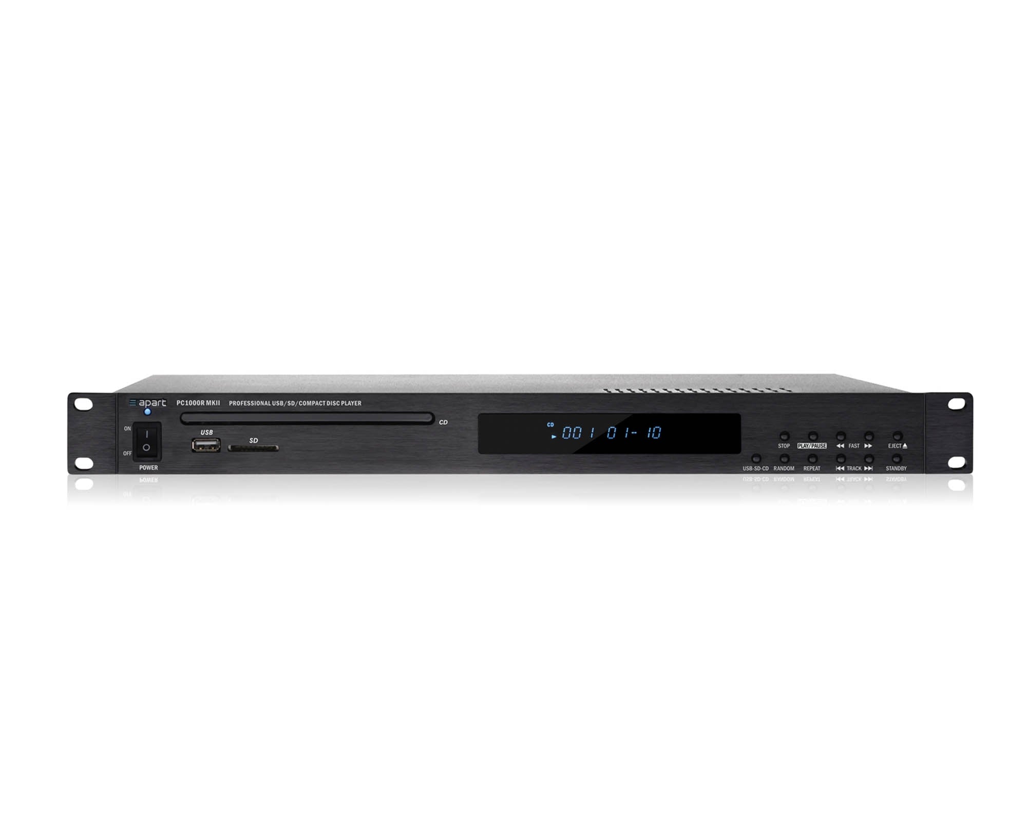 APAPC1000R2 - Apart PC1000RMKII CD or MP3 or SD or USB or RS232 Media and CD Player 1U  Image 1