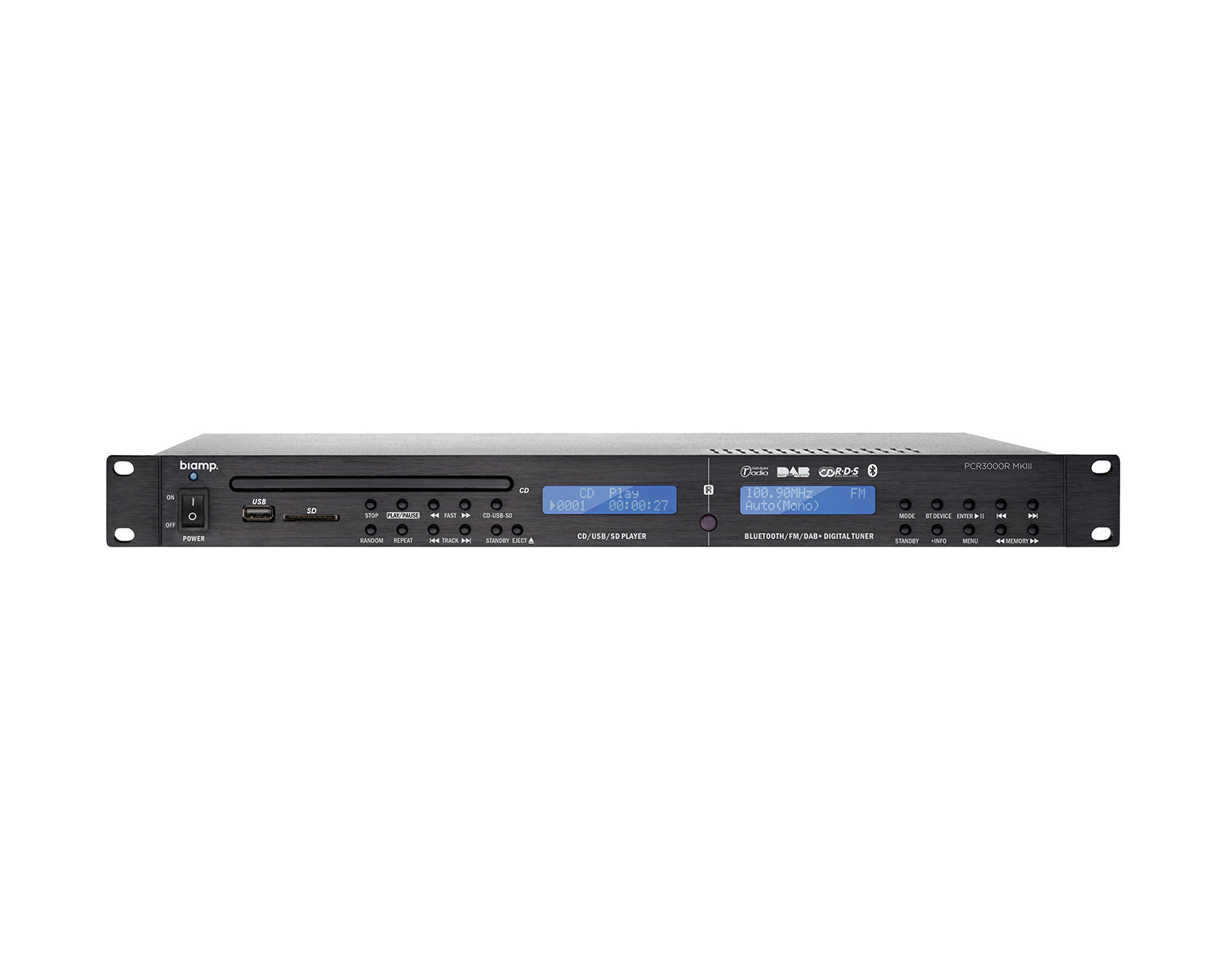 APAPCR3000R3 - Apart PCR3000RMKIII DAB or FM RDS Tuner and CD or MP3 SD or USB or BTooth RS232 1U Image 1