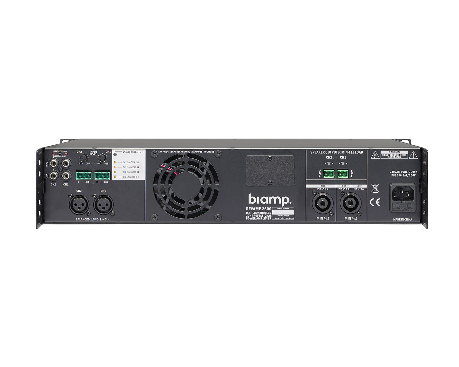 APAR2600 - Apart Revamp 2600 2Ch Class H Amplifier 2 x 600W @ 4ohm 2U Image 2