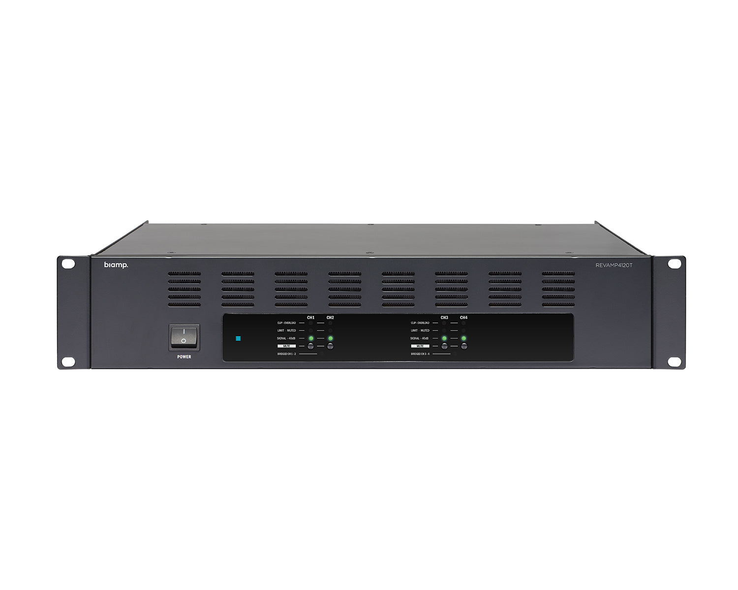 APAR4120T - Apart Revamp 4120T 4Ch Class D Amplifier 4 x 120W 100V or 4ohm 2U Image 1