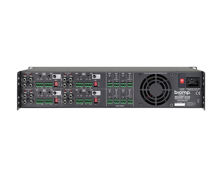 APAR8250 - Apart Revamp 8250 8Ch Class D Amp 8 x 250W@4ohm 4 x 500W@8ohm 2U Image 2
