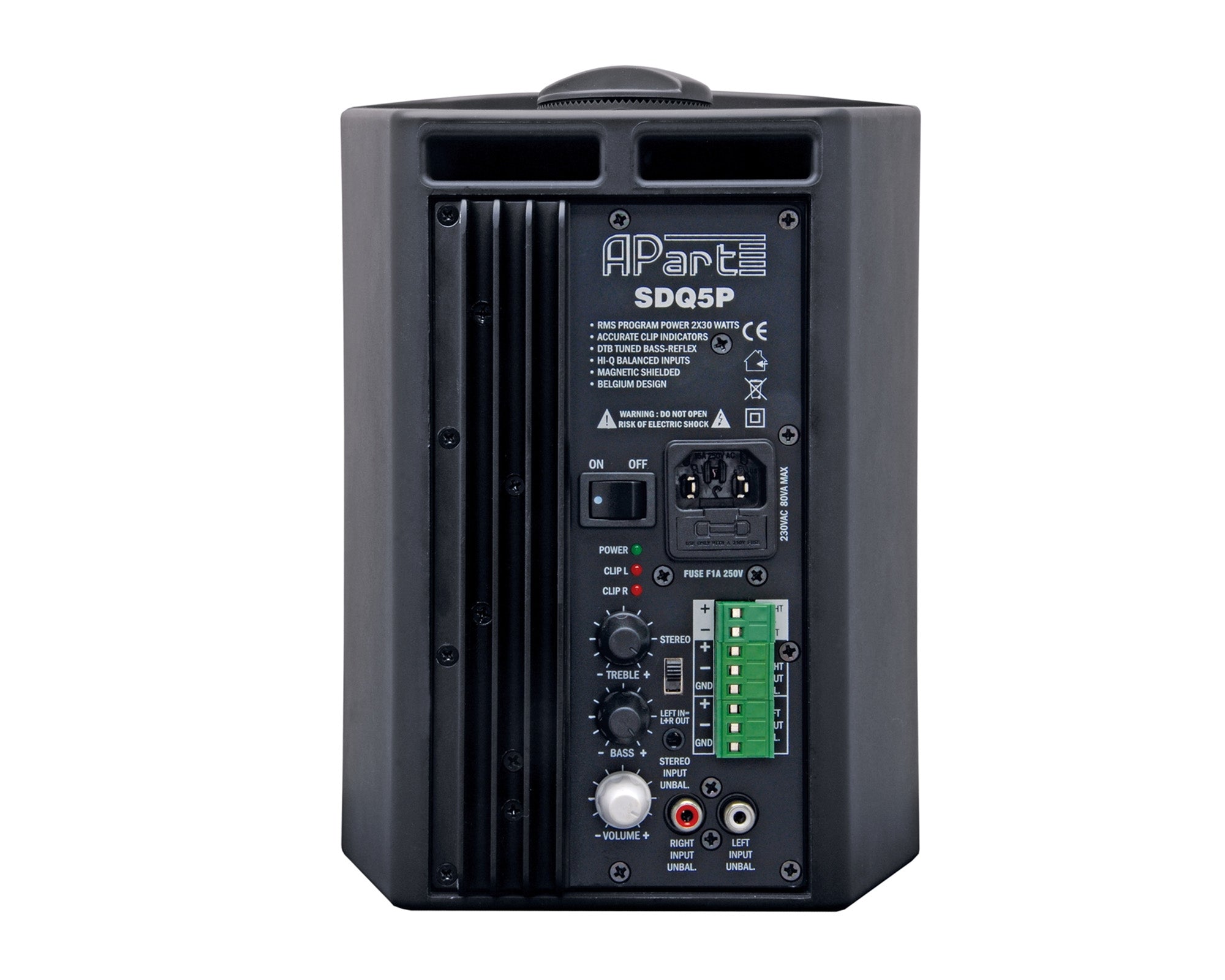 APASDQ5PBL - Apart SDQ5P Black 5inch Active Speaker and Slave Inc Brackets 2x40W Image 2