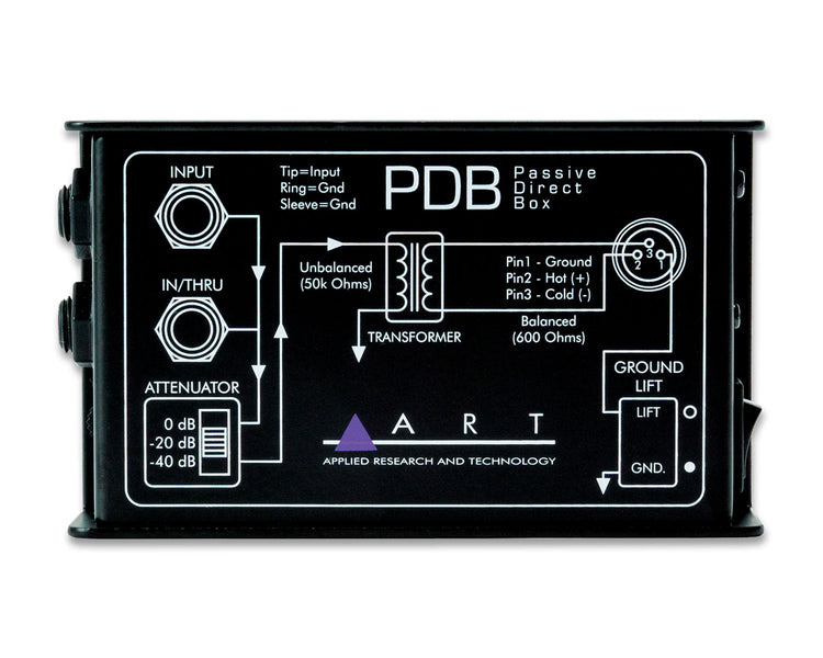 ARTPDB - ART Pro Audio PDB Passive DI Box with Input Attenuation and Ground Lift Image 5