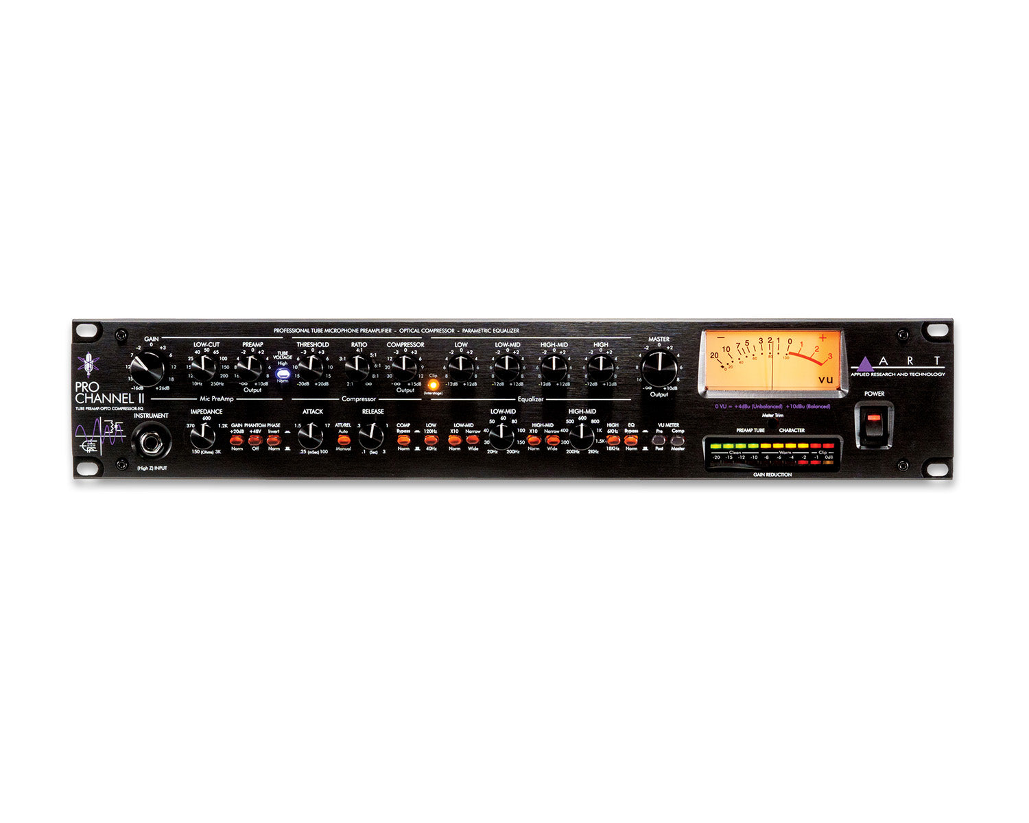 ARTPROCHANII - ART Pro Audio ProChannel II Class A Tube Microphone PreAmp 2U Image 1