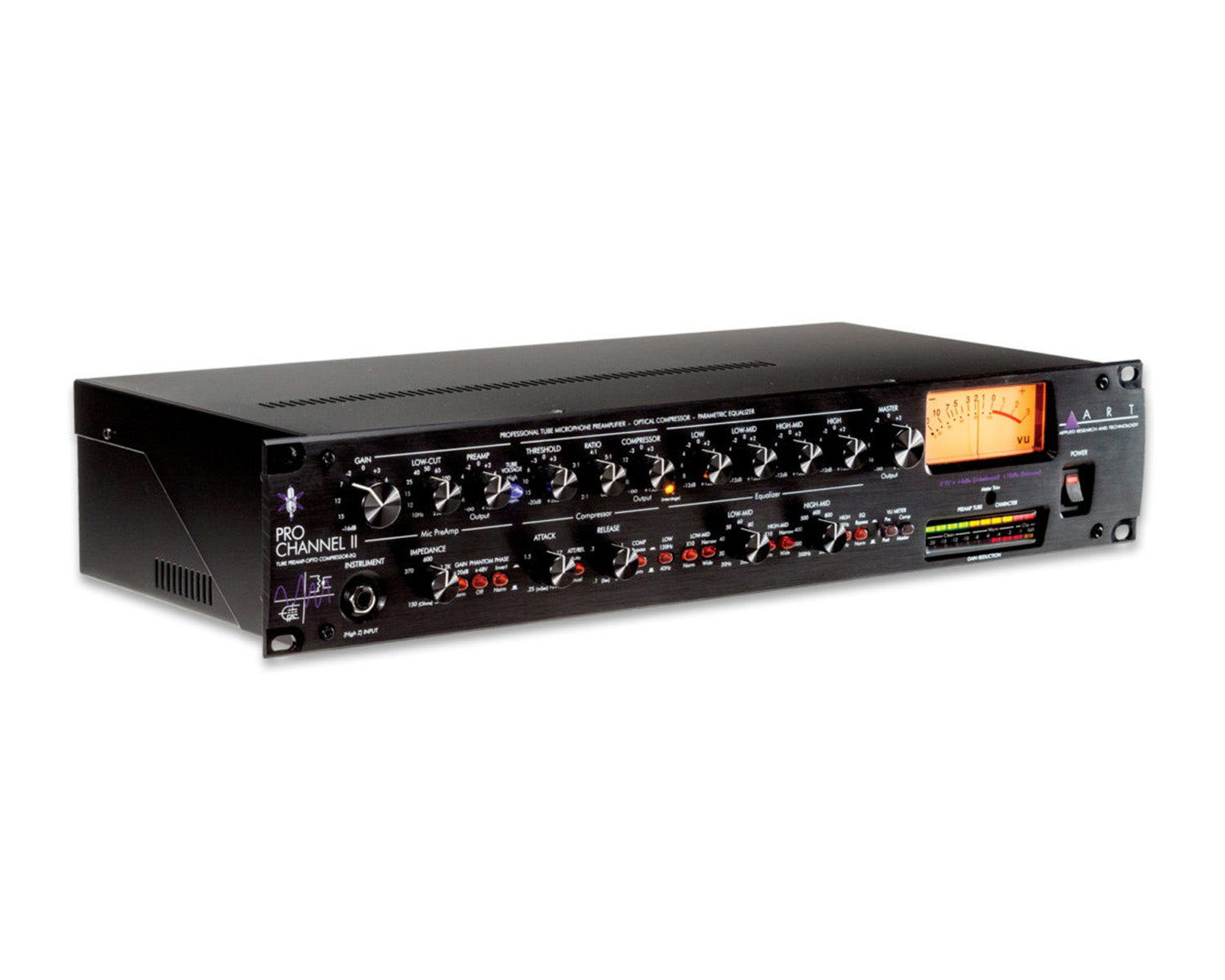 ARTPROCHANII - ART Pro Audio ProChannel II Class A Tube Microphone PreAmp 2U Image 2
