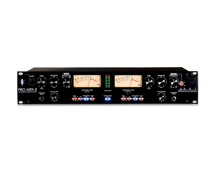 ARTPROMPAII - ART Pro Audio Pro MPA II 2Ch Microphone Preamp 2x 12AX7 Tubes 2U Image 1