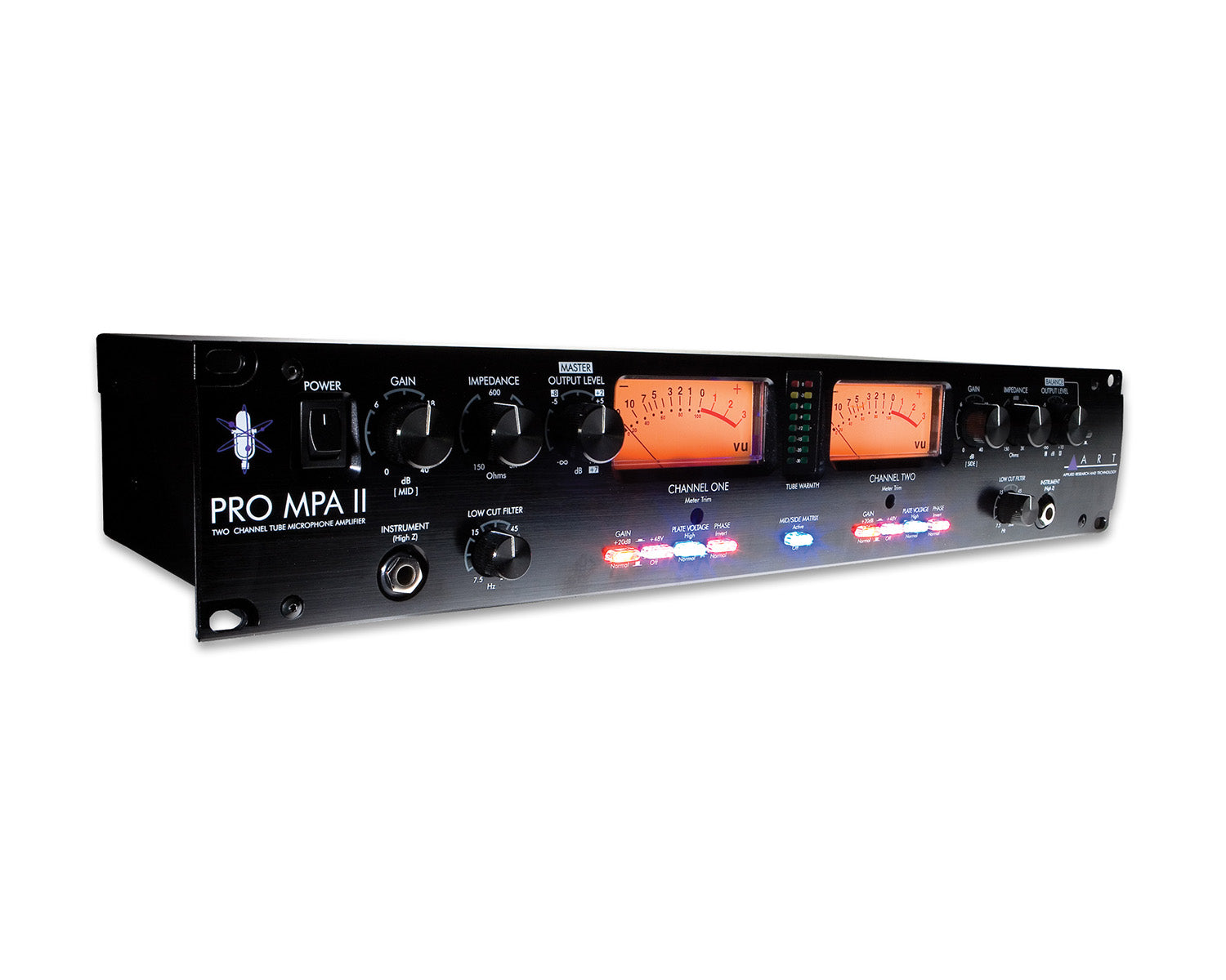ARTPROMPAII - ART Pro Audio Pro MPA II 2Ch Microphone Preamp 2x 12AX7 Tubes 2U Image 2