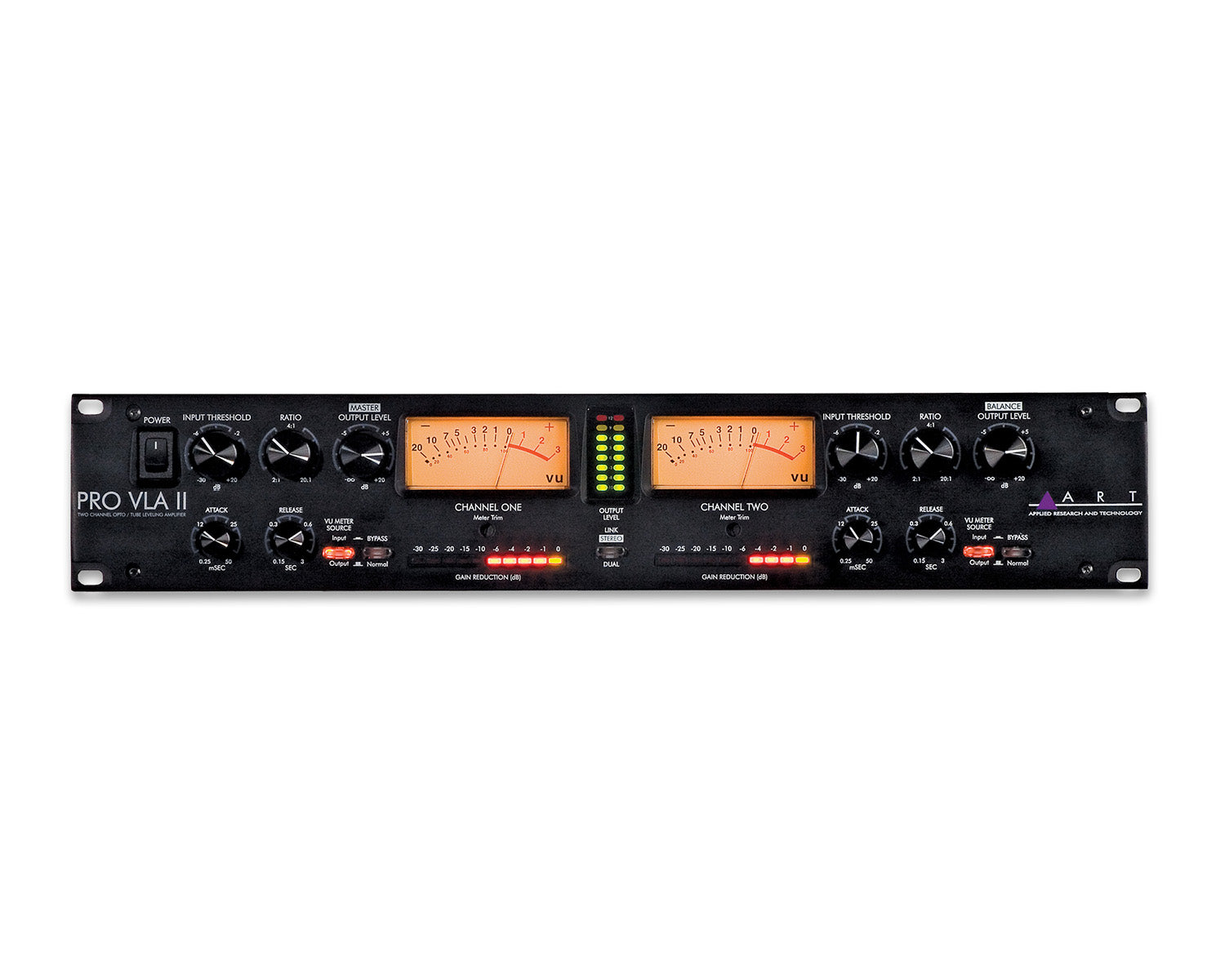 ARTPROVLAII - ART Pro Audio Pro VLA II 2Ch Vactrol Based Compressor XLR and 1 or 4 in or out 2U Image 1