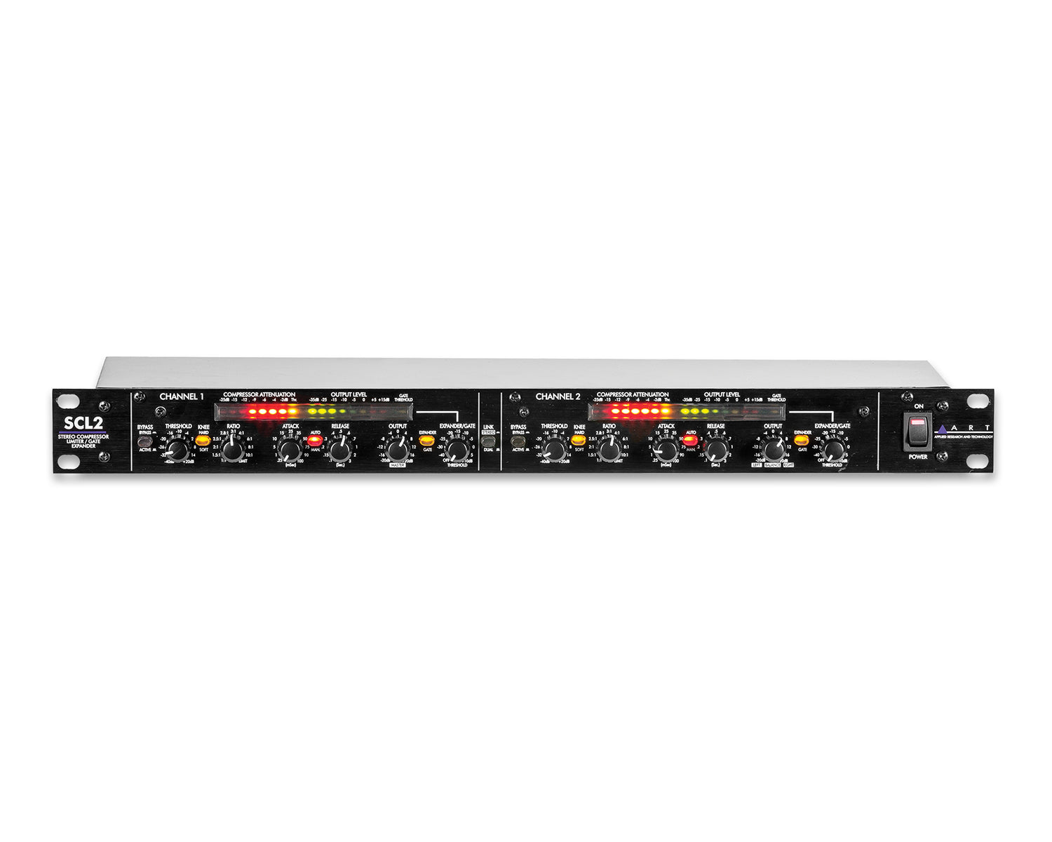 ARTSCL2 - ART Pro Audio SCL2 Dual Stereo Compressor or Limiter Expander or Gate 1U Image 1
