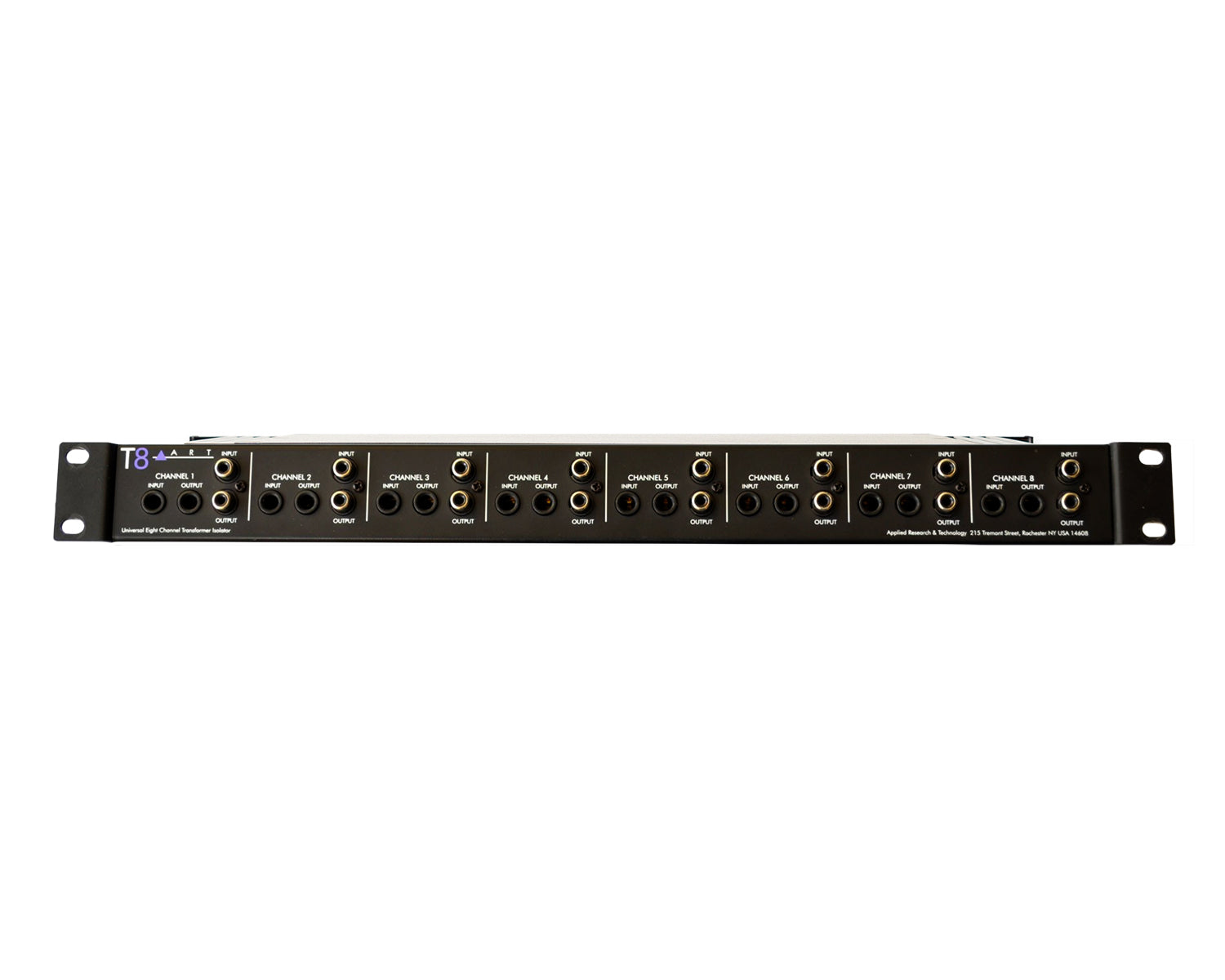ARTT8 - ART Pro Audio T8 8Ch XLR Transformer or Isolator 19inch 1U Image 1