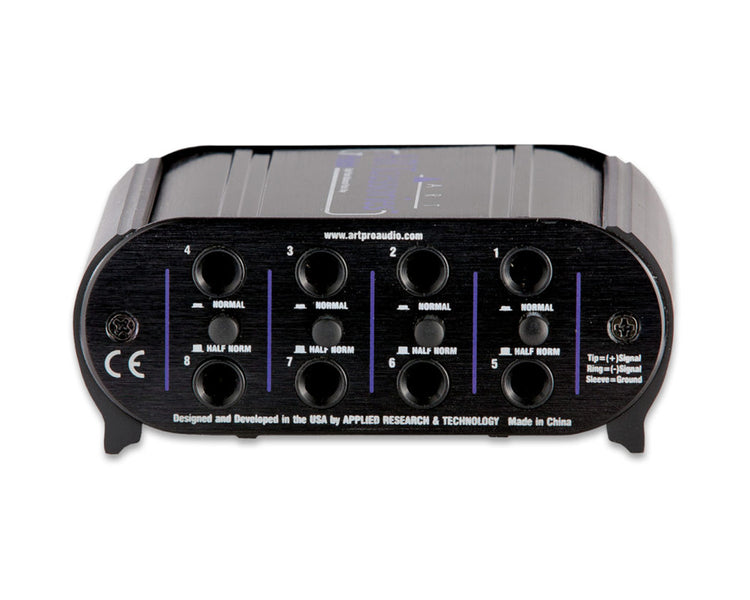 ARTTPATCH - ART Pro Audio TPatch 8 Point Balanced Patch Bay 1 or 4 TRS Balanced Jacks Image 2