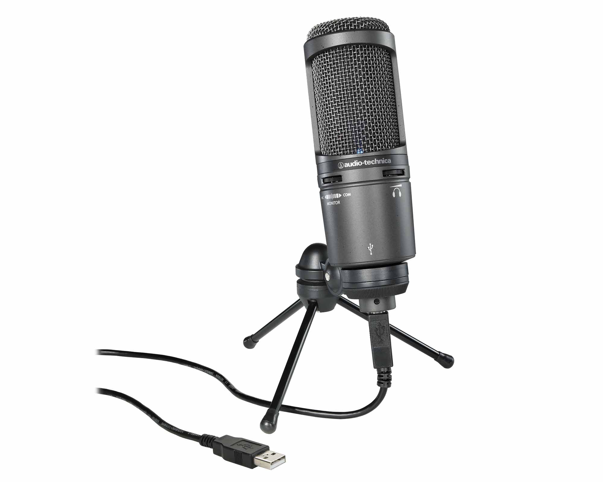 AUDAT2020UP - Audio Technica AT2020USB and USB Cardioid Condenser with 3.5mm Headphone Out Image 1