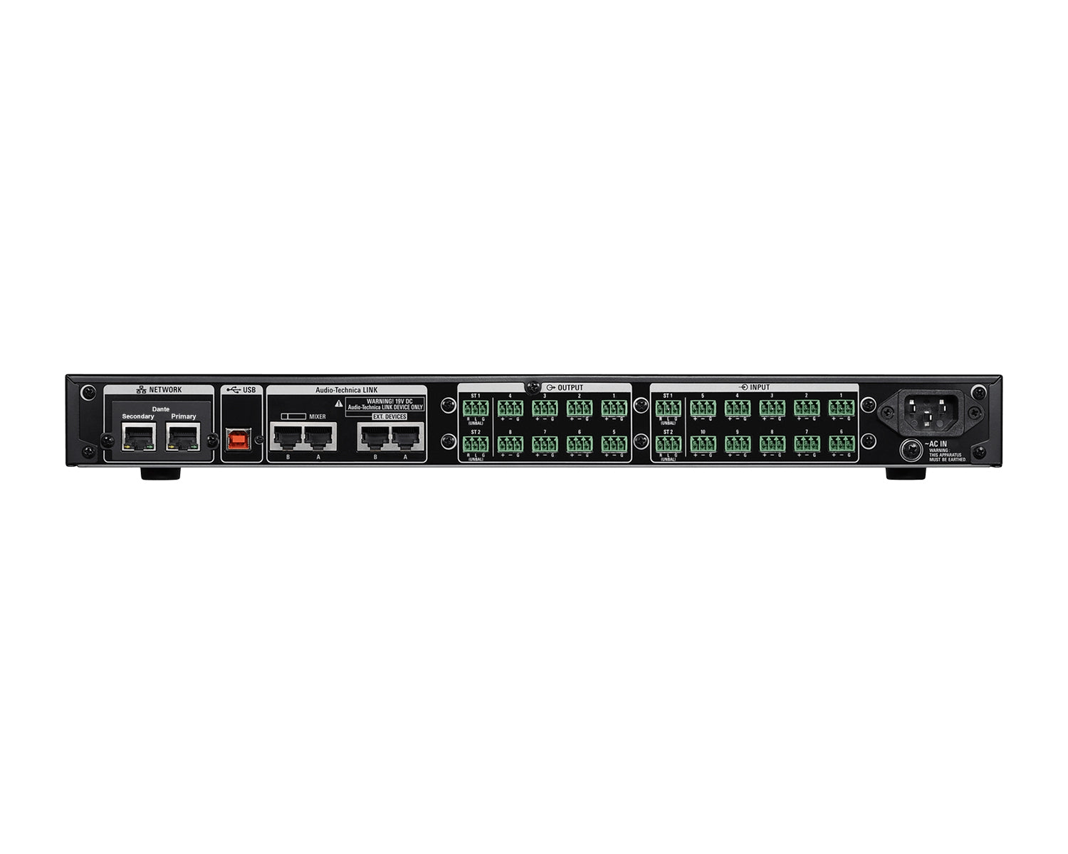 AUDATDM1012D - Audio Technica ATDM 1012DAN Network Smartmixer 10 Mic or Line with DANTE 1U Image 3