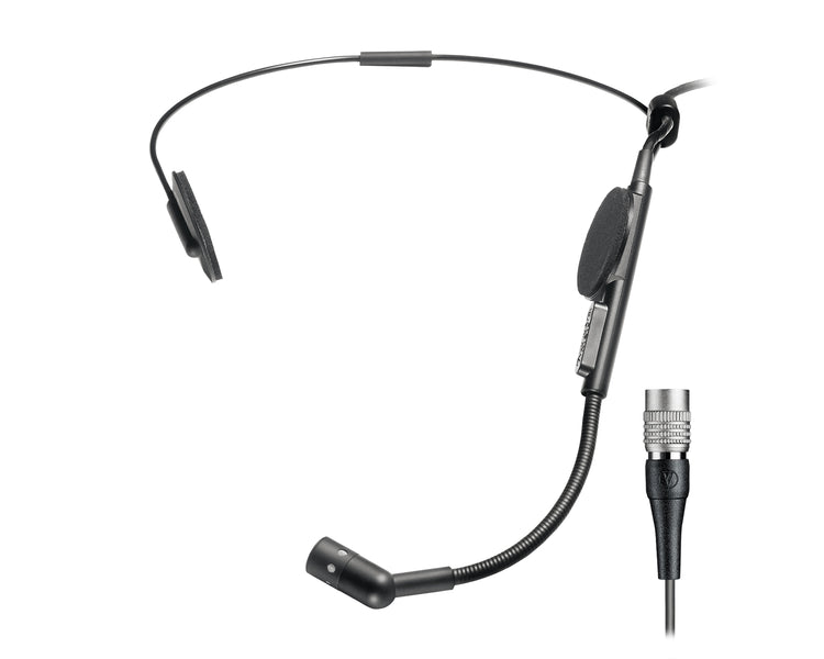 AUDATM73CW - Audio Technica ATM73cW Hi Quality Cardioid Condenser Headmic cW 4 Pin Plug BLACK Image 1