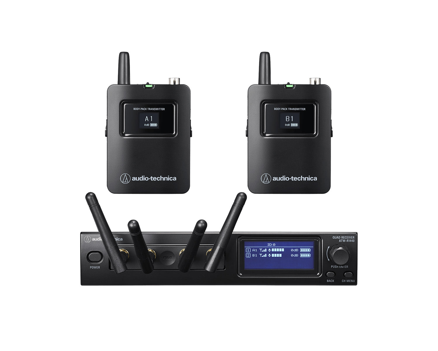 AUDATW1421 - Audio Technica ATW 1421 System 20 PRO DUAL Body Pack System 2.4GHz Image 1