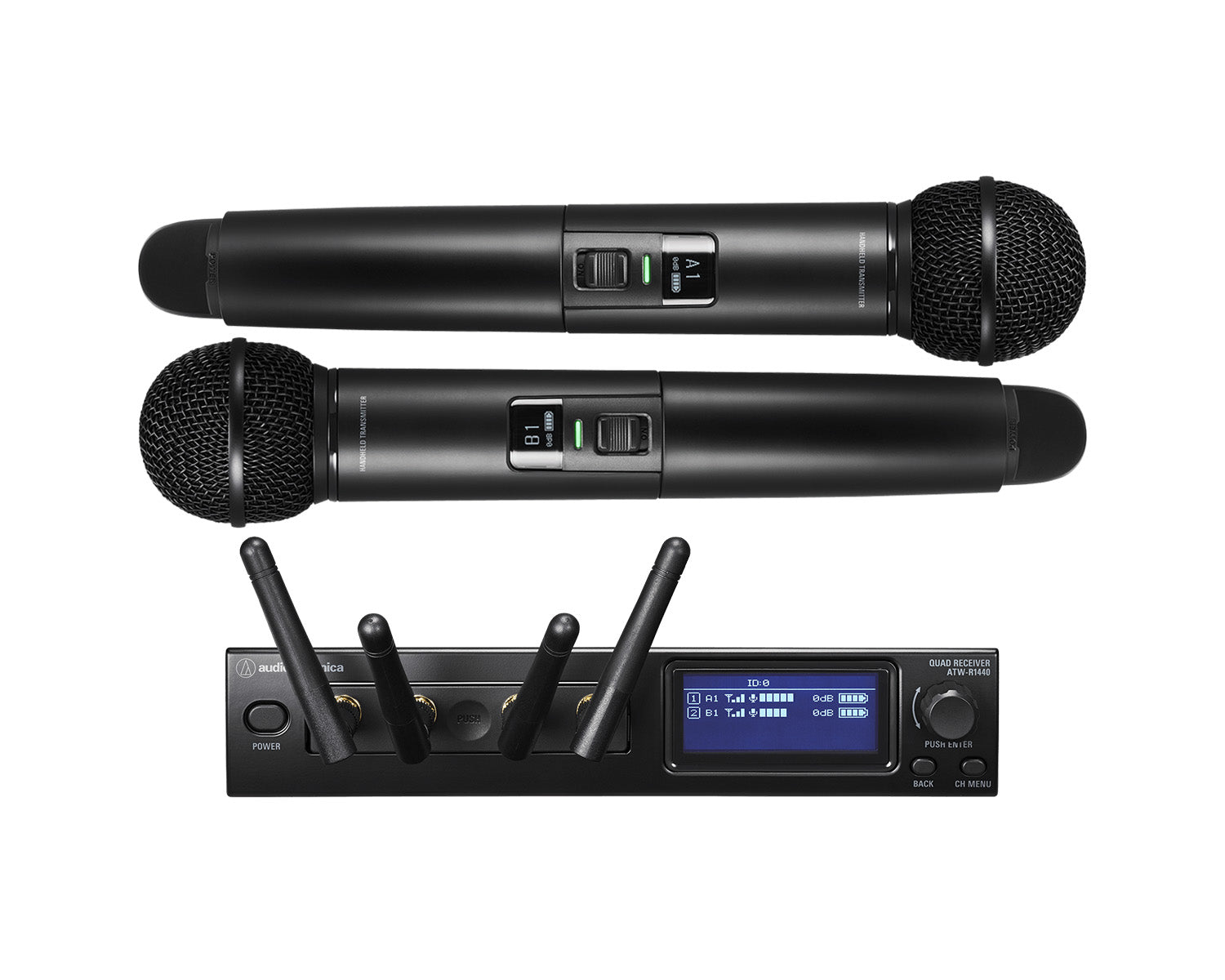 AUDATW1422 - Audio Technica ATW 1422 System 20 PRO DUAL Handheld System 2.4GHz Image 1