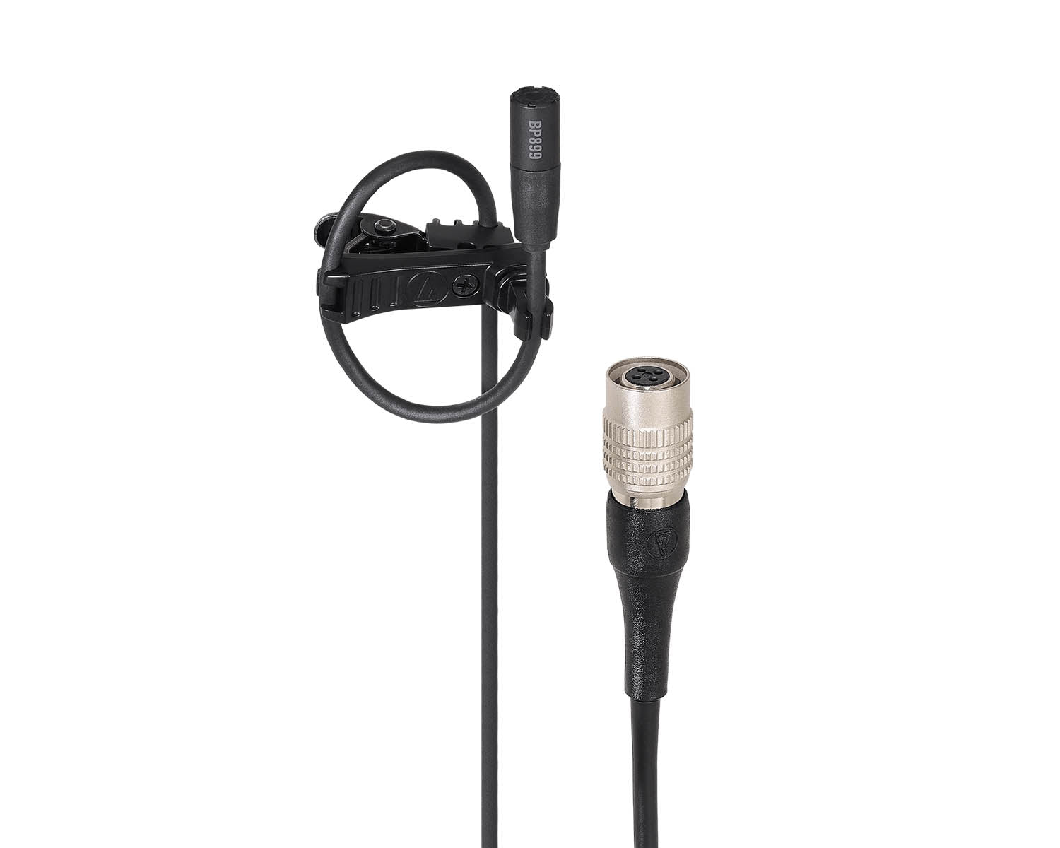 AUDBP899CW - Audio Technica BP899cW Submini Omni Condenser Lavalier Mic cW Plug Black Image 1
