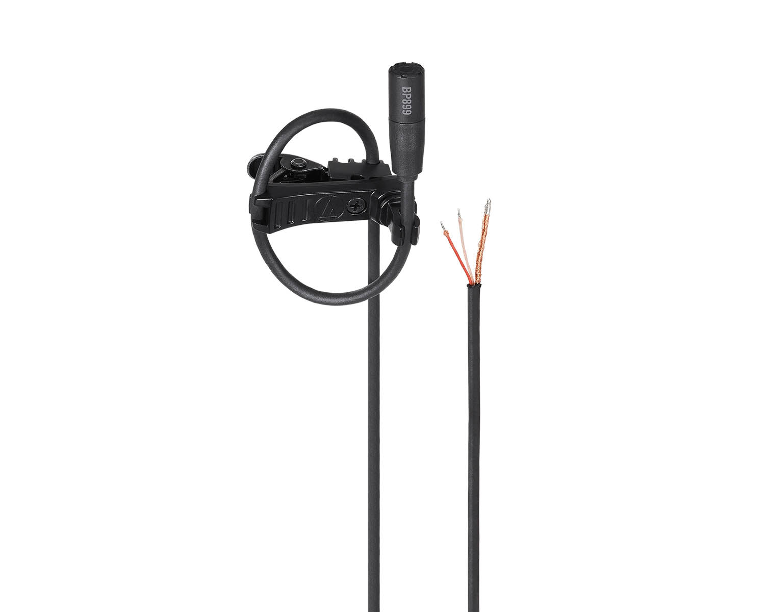 AUDBP899C - Audio Technica BP899c Submini Omni Condenser Lavalier Mic Unterminated Black Image 1