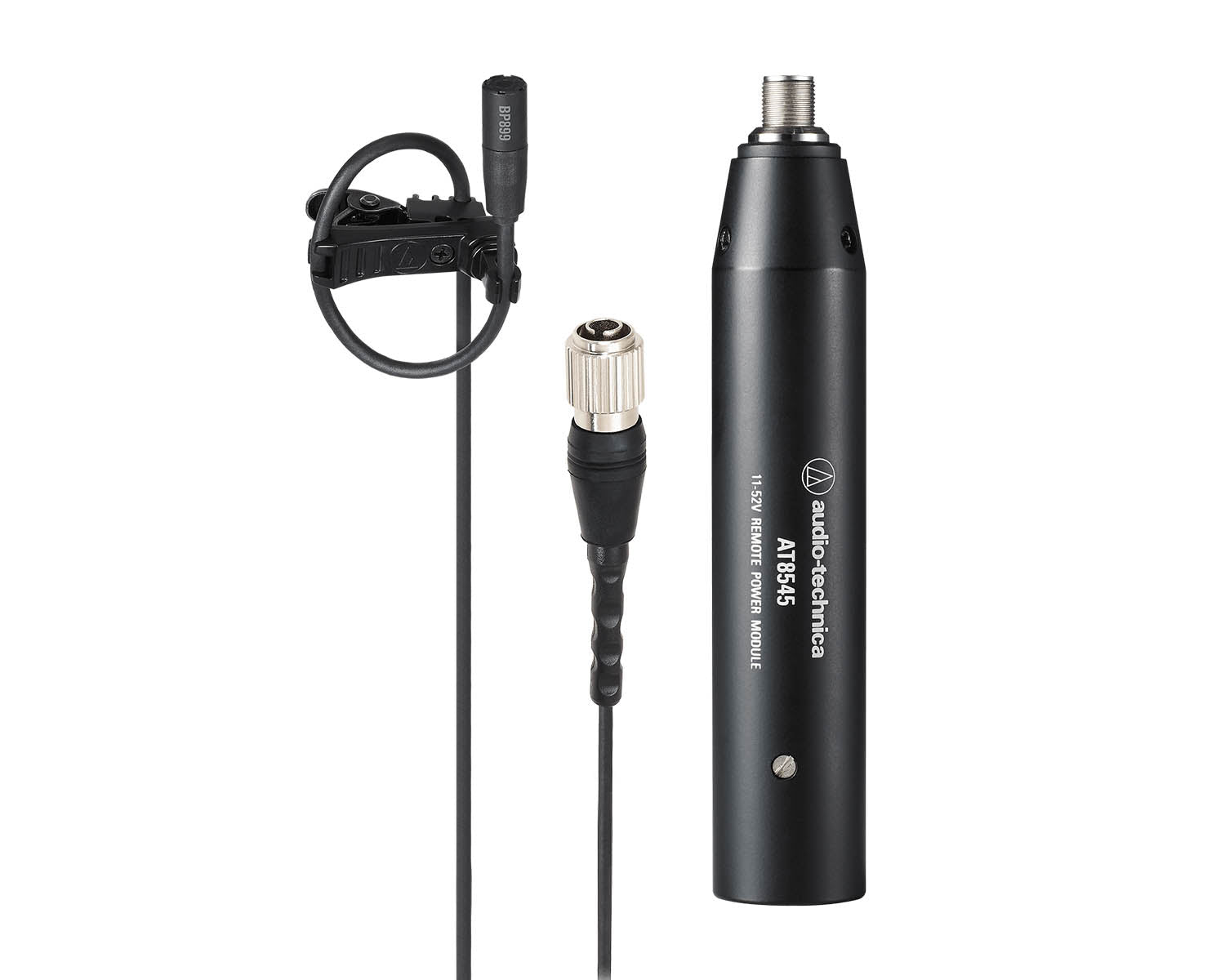 AUDBP899 - Audio Technica BP899 Submini Omni Condenser Lavalier Mic with Power Module Black Image 1