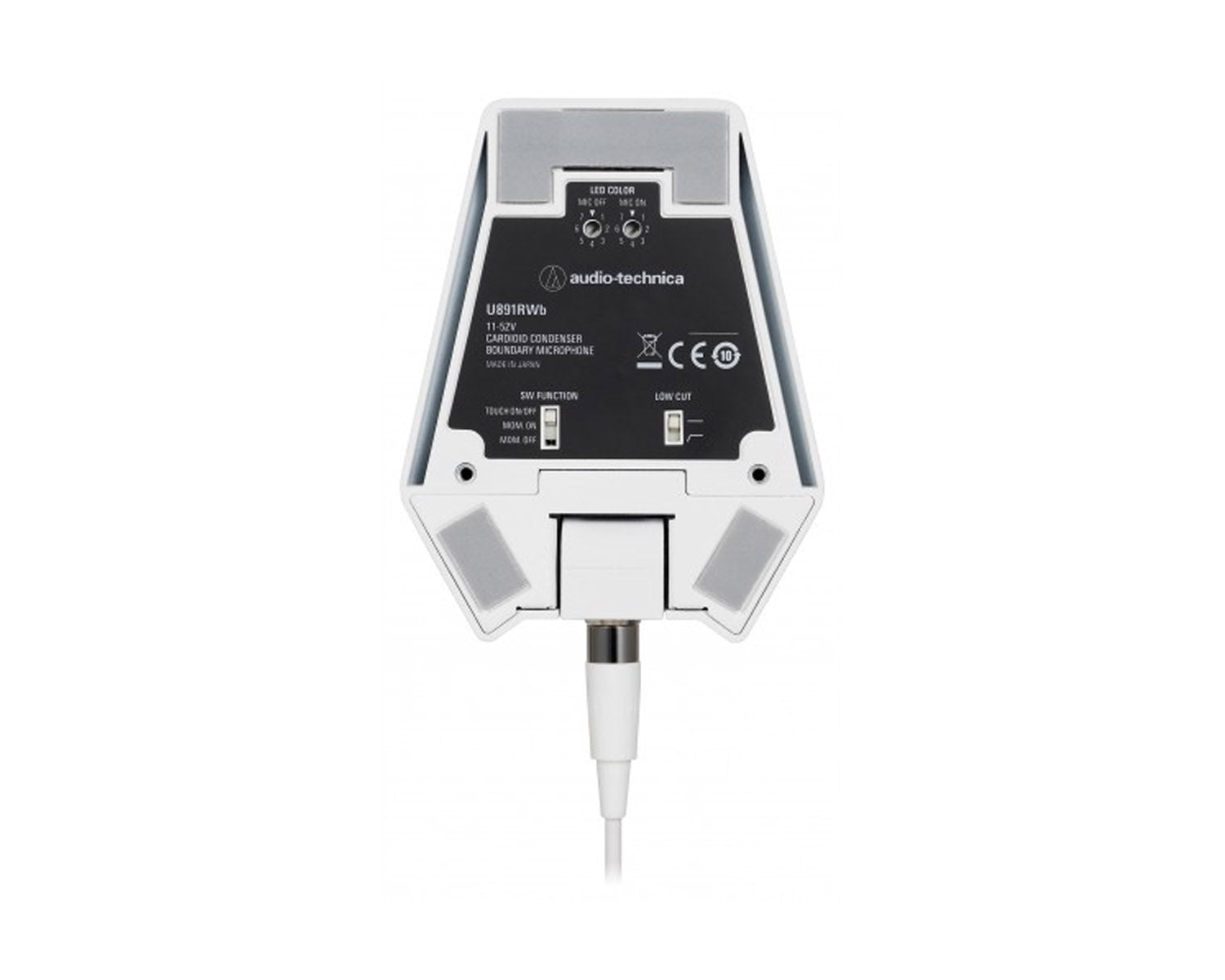 AUDU891RWB - Audio Technica U891RWb Cardioid Condenser Boundary Mic with Switch White Image 3