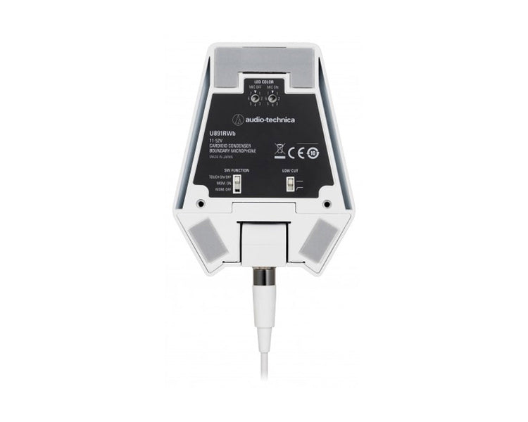 AUDU891RWB - Audio Technica U891RWb Cardioid Condenser Boundary Mic with Switch White Image 3