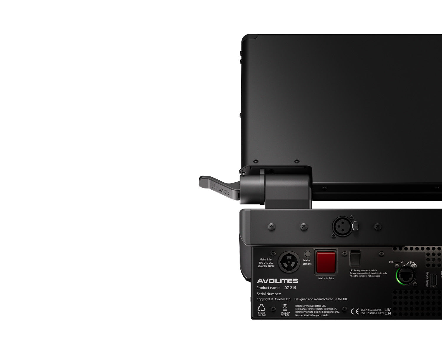 AVOD7215 - Avolites Diamond 7 D7 215 32 Universe Lighting Console 2 Screens 15 Faders Image 4