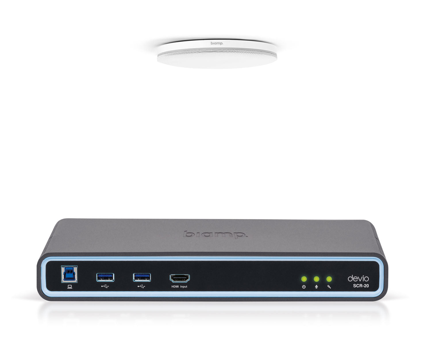 BIADSCR20CXW - Biamp Devio SCR 20CX Conferencing Hub 1x SCR 20 and 1x TCM XEX White Image 1