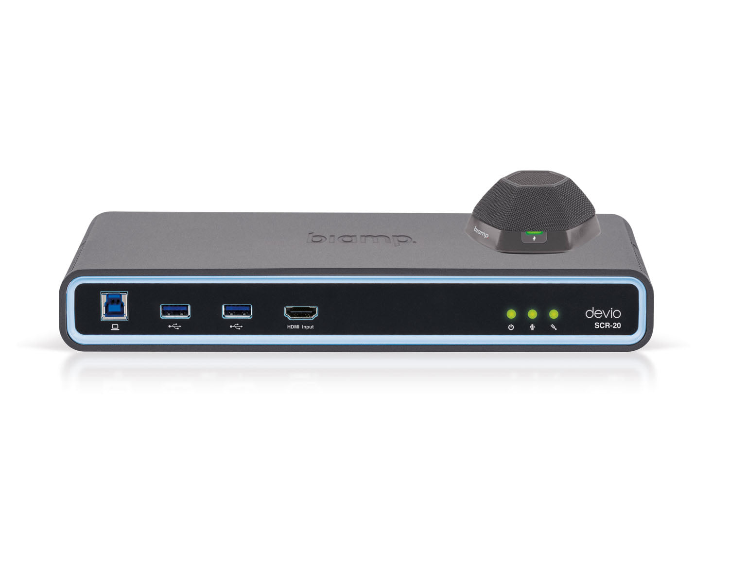 BIADSCR20TB - Biamp Devio SCR 20T Conferencing Hub 1x SCR 20 and 1x DTM 1 Black Image 1