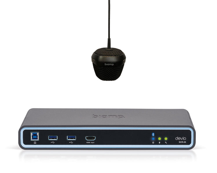 BIADSCR25CB - Biamp Devio SCR 25C Conferencing Hub 1x SCR 25 and 1x DCM 1 Black Image 1