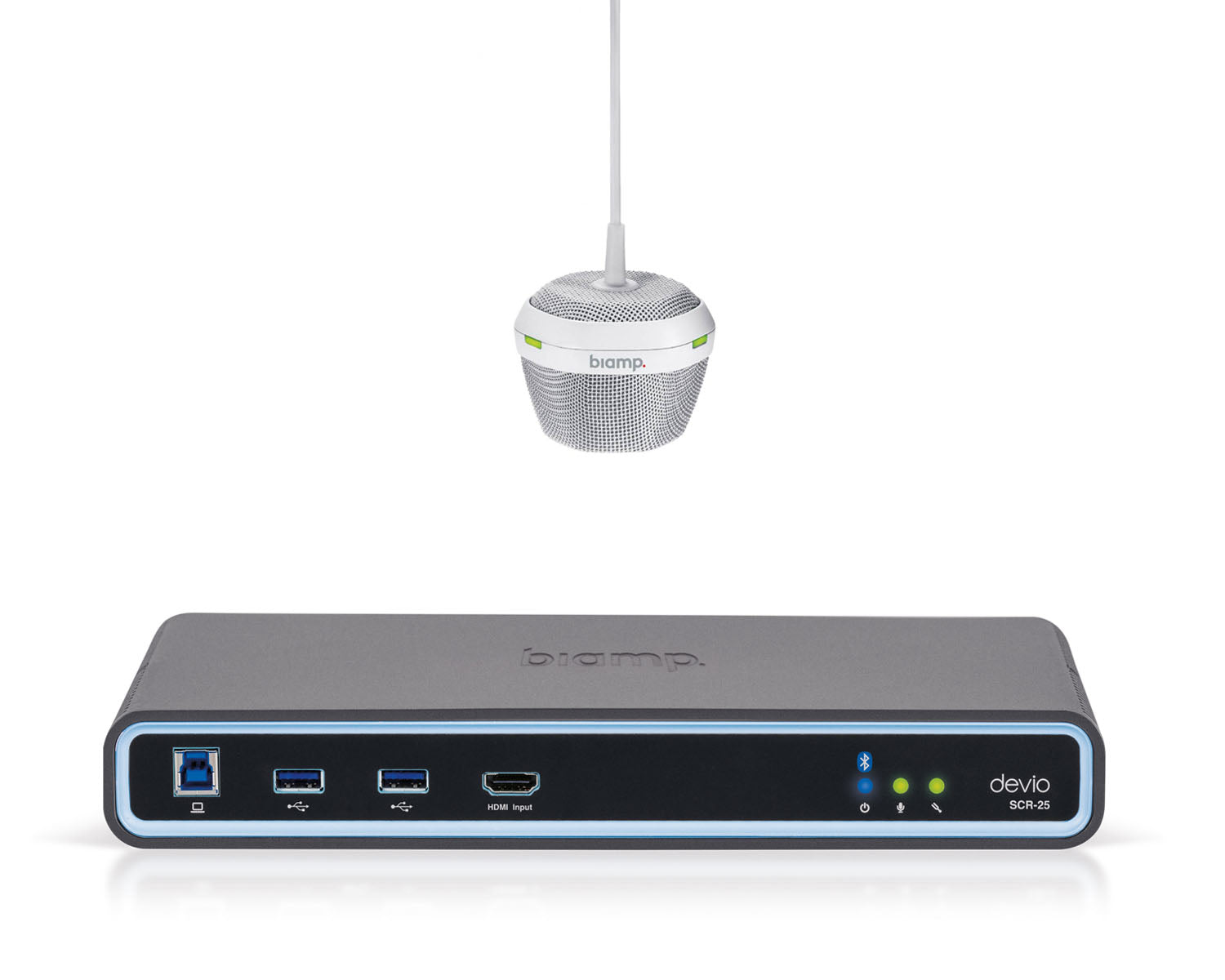 BIADSCR25CW - Biamp Devio SCR 25C Conferencing Hub 1x SCR 25 and 1x DCM 1 White Image 1
