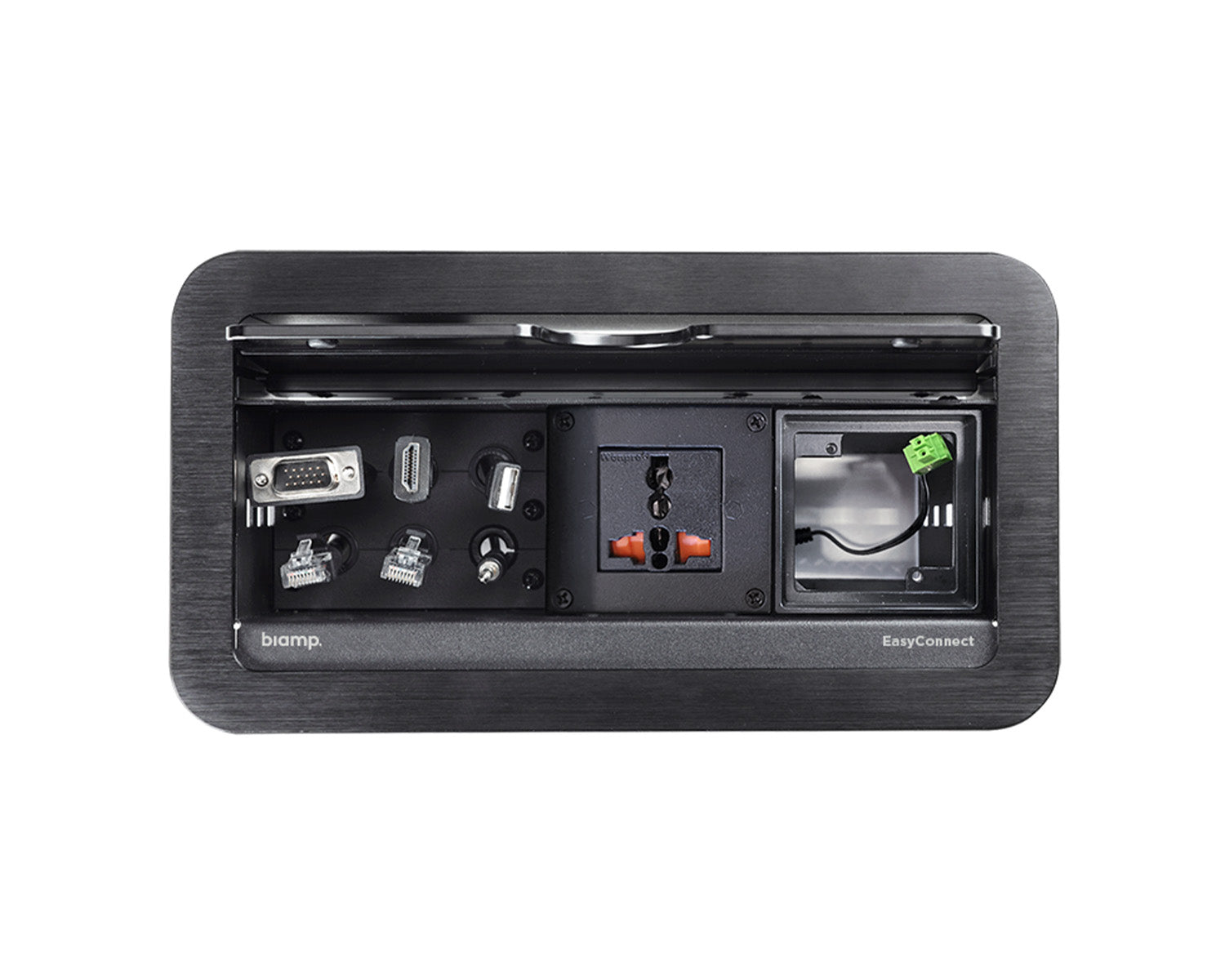 BIAECPUNI - Biamp EasyConnect EC P UNI Cable Management Box 1x Socket or Control Pad Image 1
