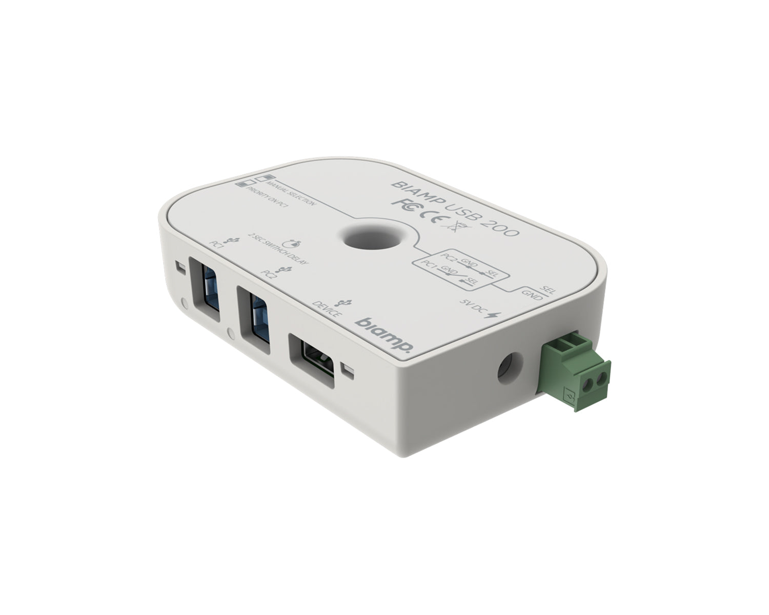 BIAECUSB200 - Biamp EasyConnect USB 200 2x1 USB Switch USB 2.0 or 3.0 Image 1