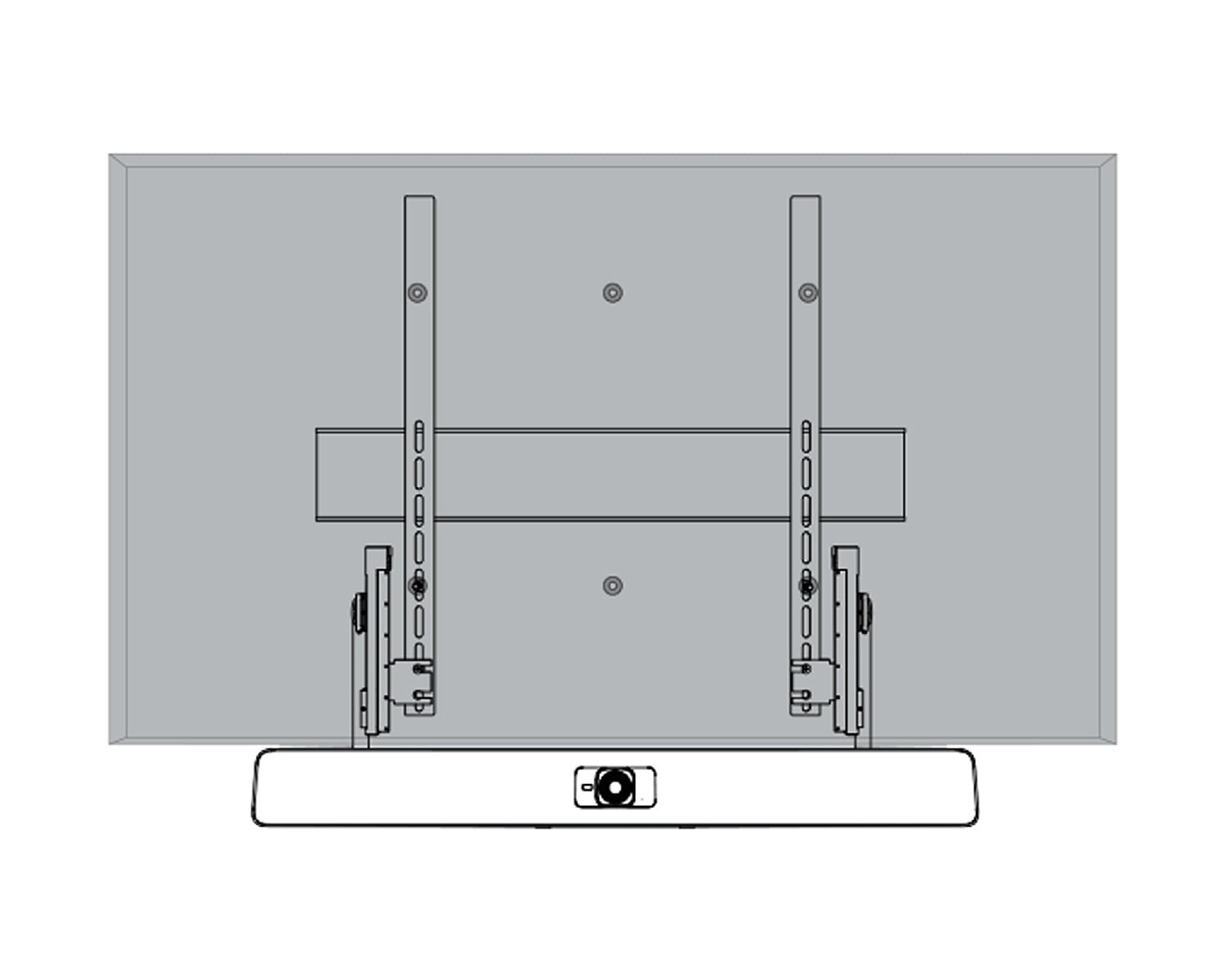 BIAPMA2000DM - Biamp Parle PMA 2000 DM Video Bar Mount Kit for Parle 2000 Series Bar Image 6