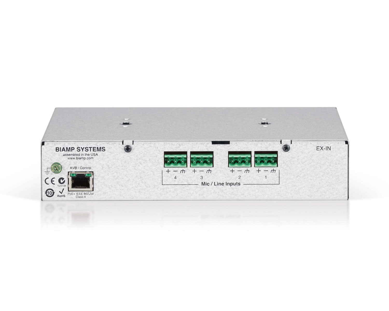 BIATSEXIN - Biamp Tesira EX IN Half Rack Expander 4x Mic or Line Inputs Image 2