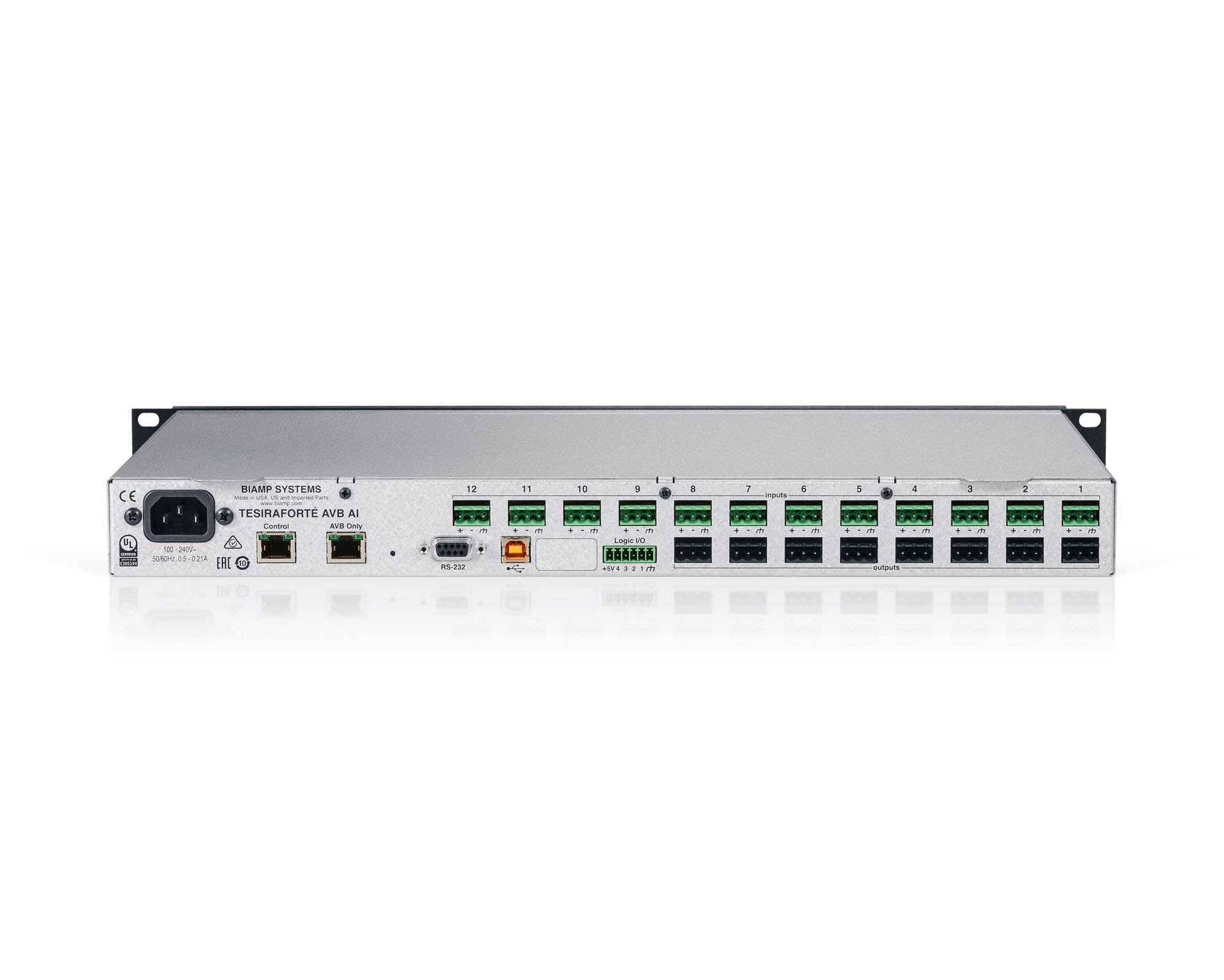 BIATSFAIAVB - Biamp TesiraFORTE AVB AI AVB Fixed I or O DSP 12in or 8out Image 2
