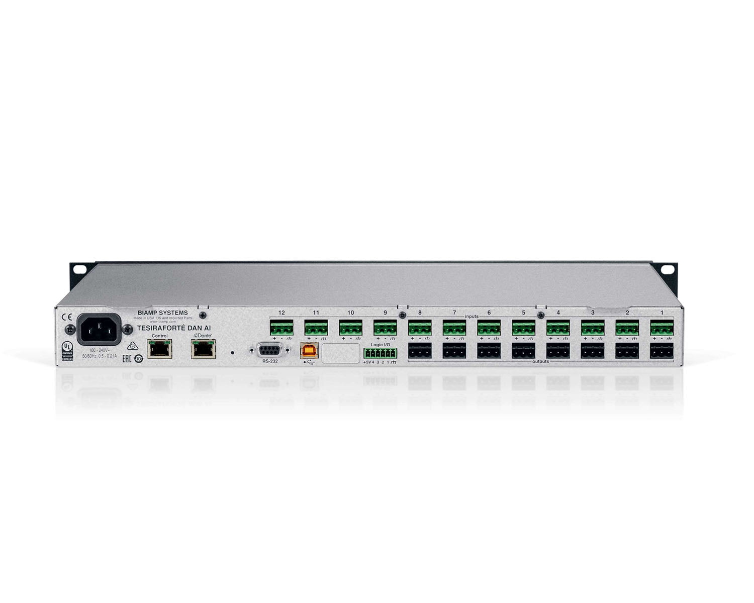 BIATSFAID - Biamp TesiraFORTE DAN AI Dante Fixed I or O DSP 12in or 8out Image 2