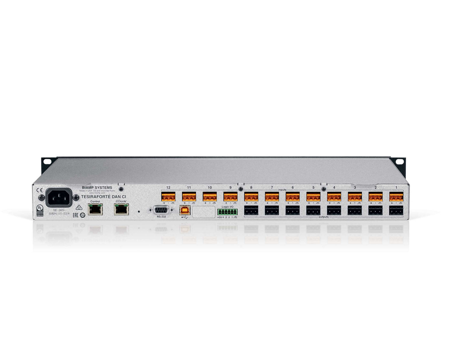 BIATSFCID - Biamp TesiraFORTE DAN CI Dante Fixed I or O DSP 12xAEC in or 8out Image 2