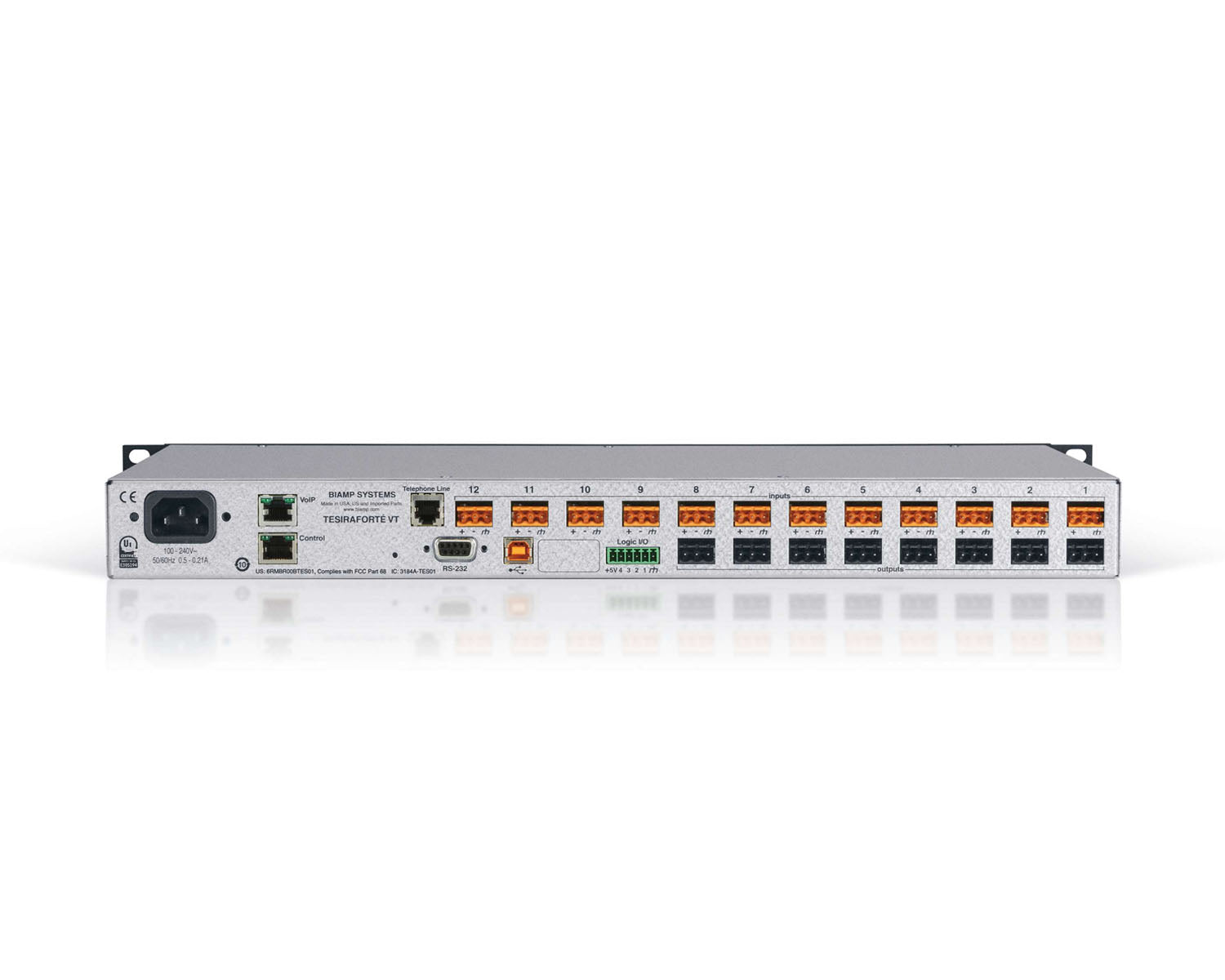 BIATSFVTDSP - Biamp TesiraFORTE VT Fixed I or O DSP 12xAEC in or 8out or 2ch VoIP Image 2