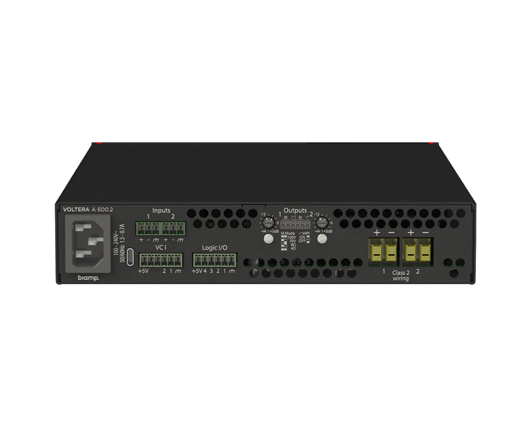 BIAVOLTA6002 - Biamp Voltera A 600.2 Compact Power Amp 2x300W Half Rack Image 2