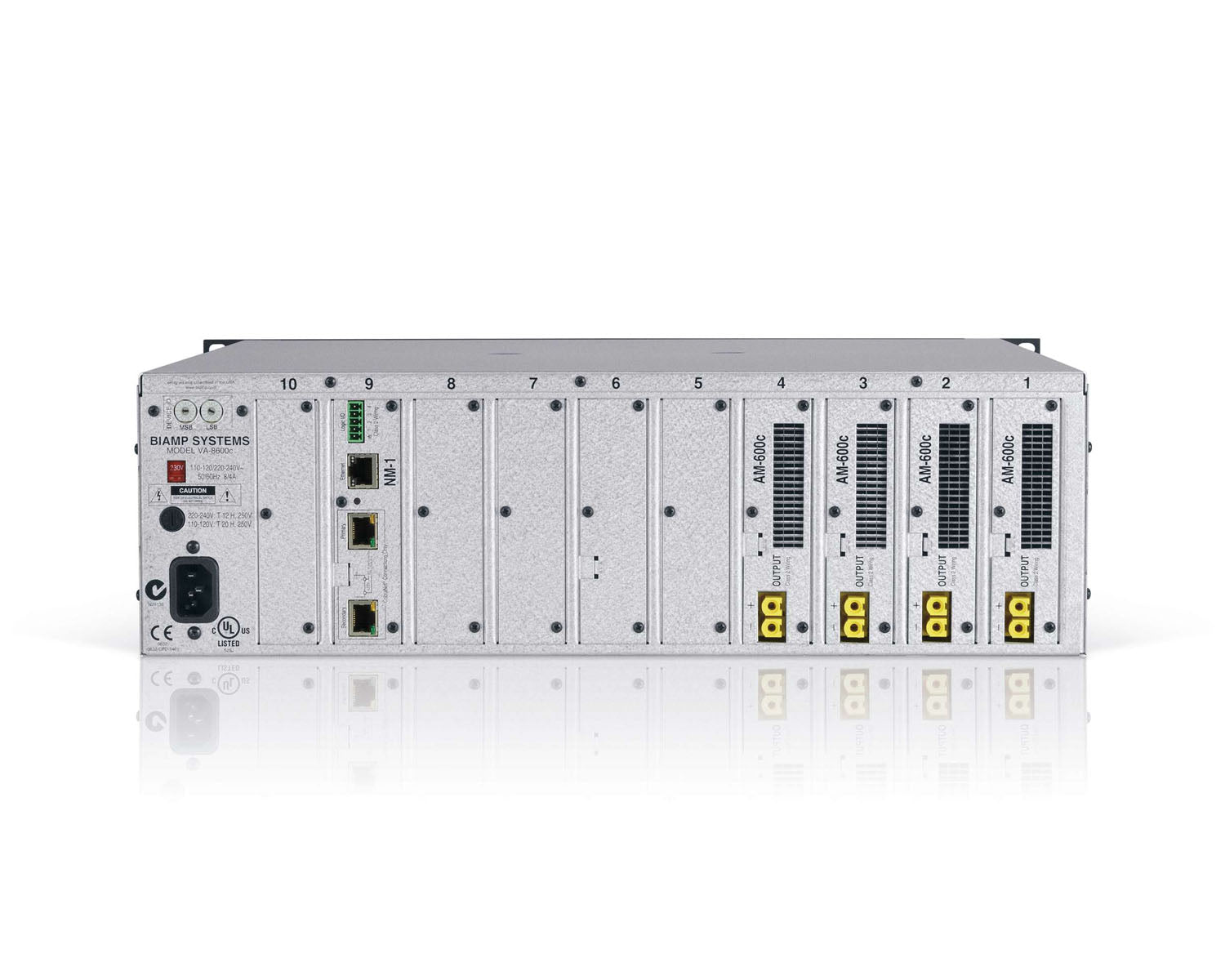 BIAVVA8600C - Biamp Vocia VA 8600C 8x600W Digital Network Amplifier 70 or 100v EN54 3U Image 2